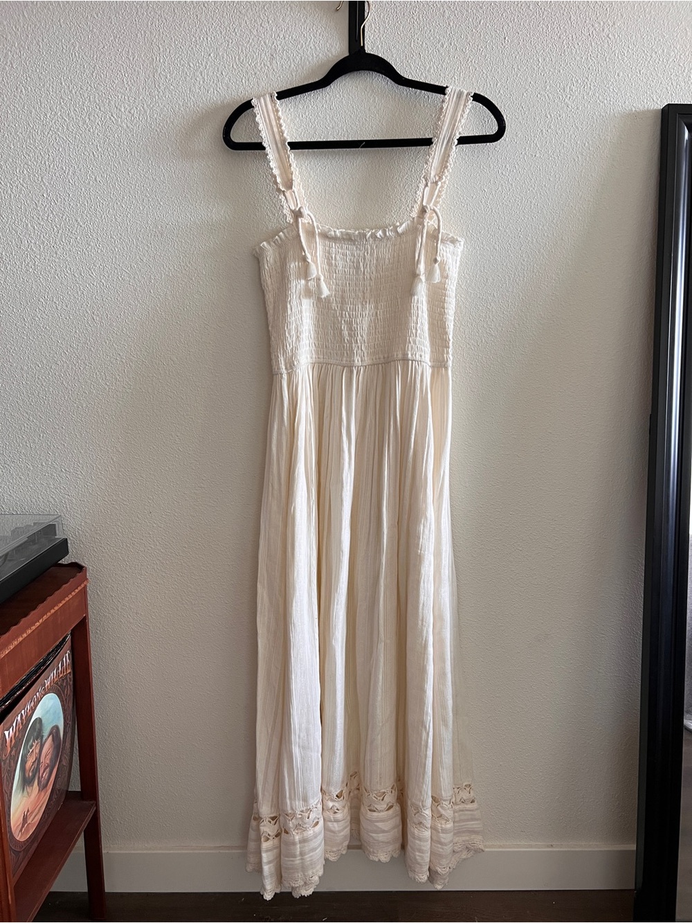 Robin Piccone Women’s Cream Smocked Maxi Sun Dress
